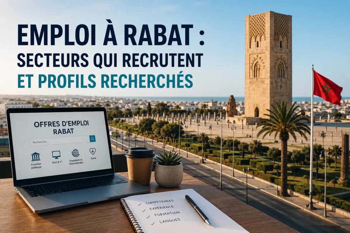 Vue de Rabat, capitale administrative du Maroc, avec ses institutions
