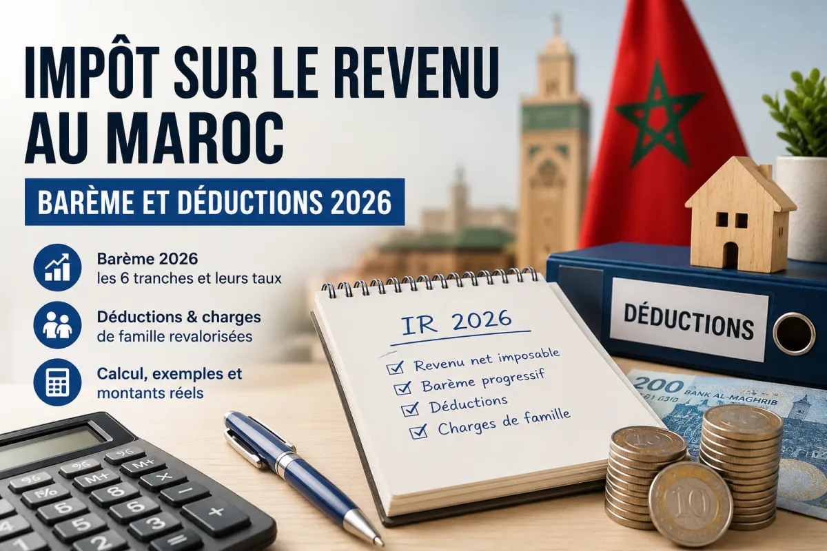 Impôt sur le revenu au Maroc : barème et déductions 2026