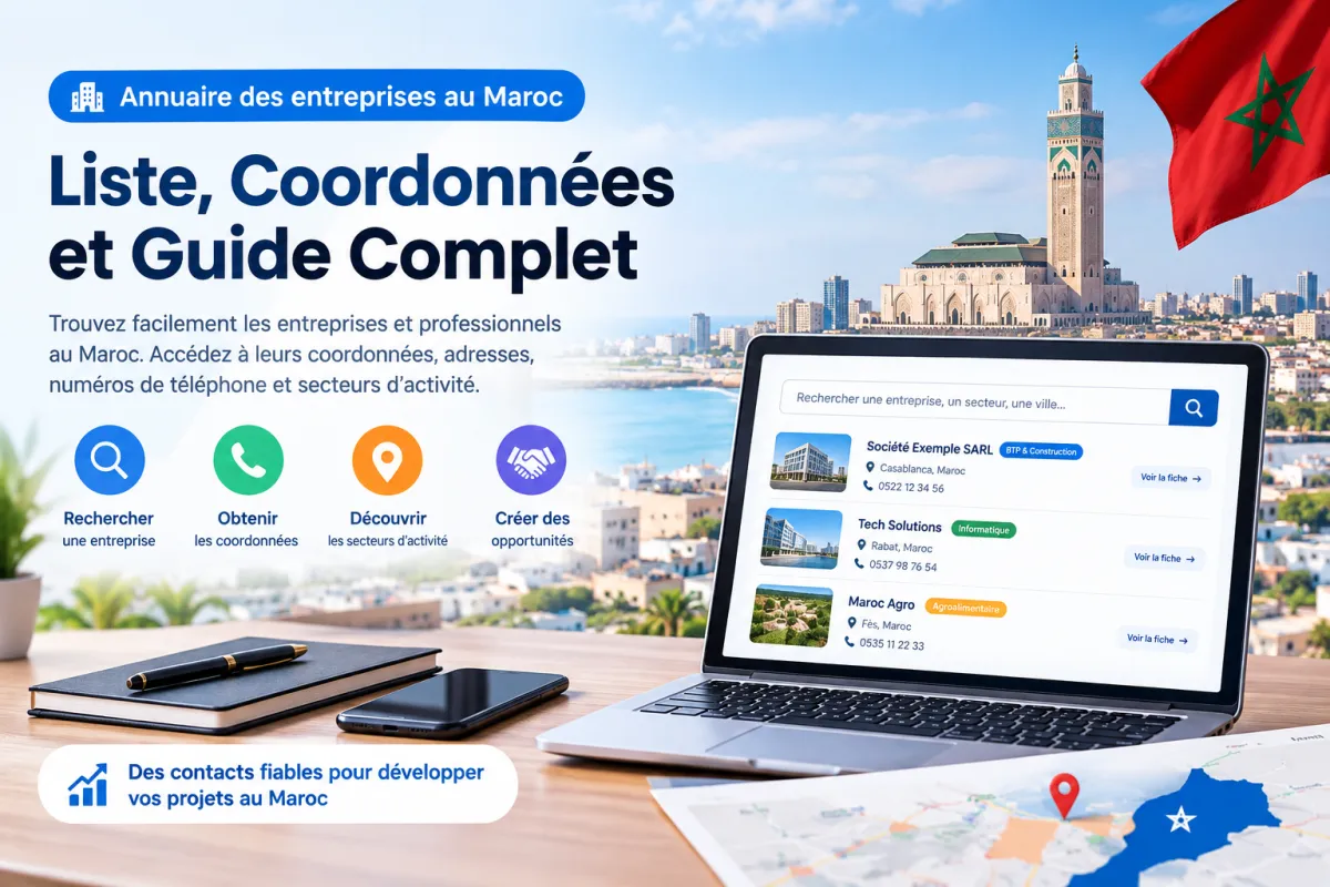 Annuaire des entreprises au Maroc liste et coordonnées B2B