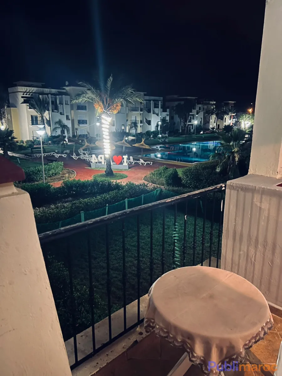 Appartements à louer avec deux pièces et piscine dans une résidence à Saïdia