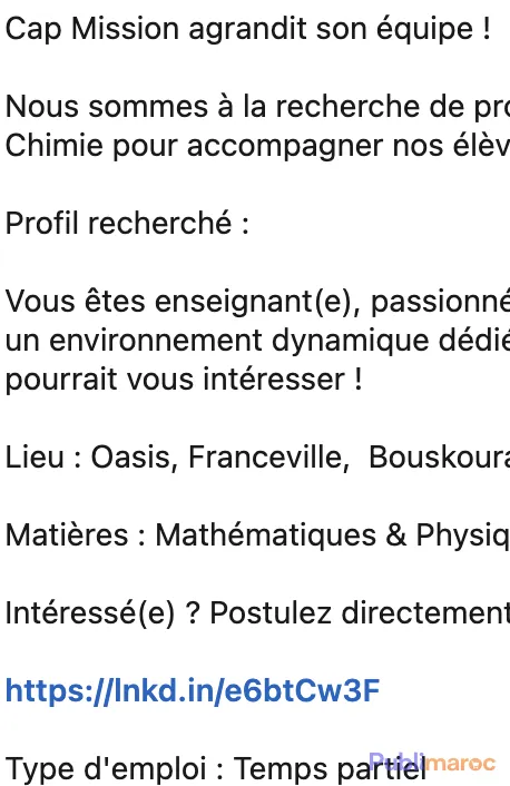 Professeurs de Mathématiques et de Physique-Chimie