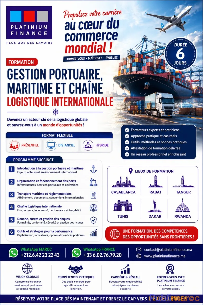 Formation - GESTION PORTUAIRE - DOUANES - TRANSIT - DÉCLARANT EN DOUANE