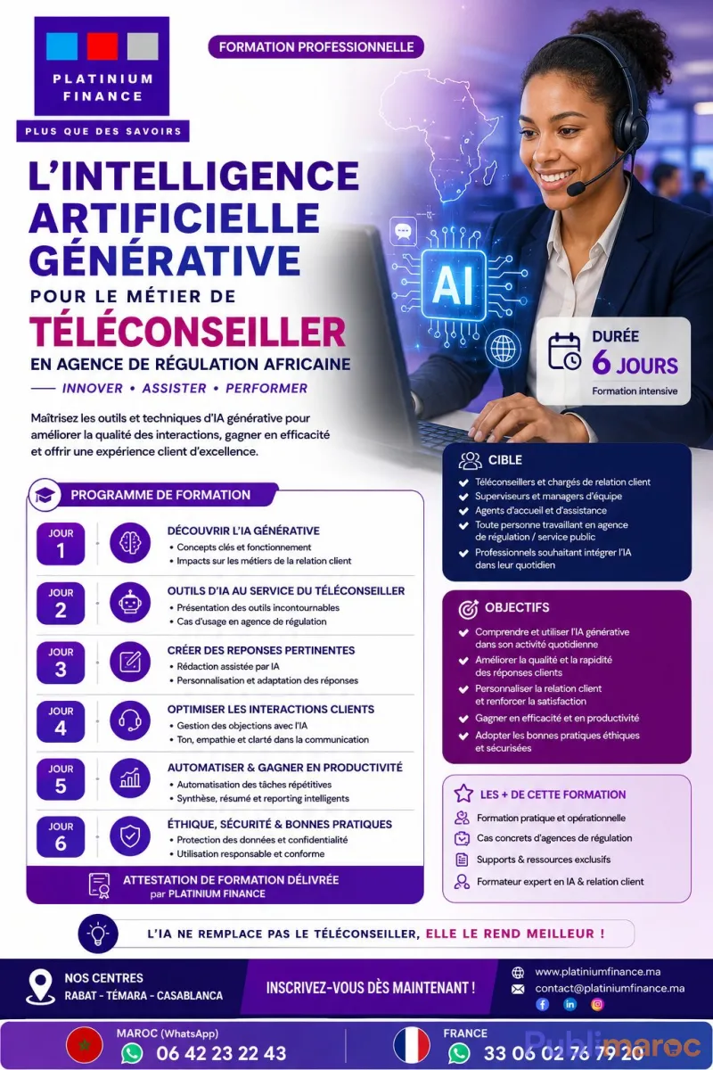L’INTELLIGENCE ARTIFICIELLE GÉNÉRATIVE POUR LE MÉTIER DE TÉLÉCONSEILLER