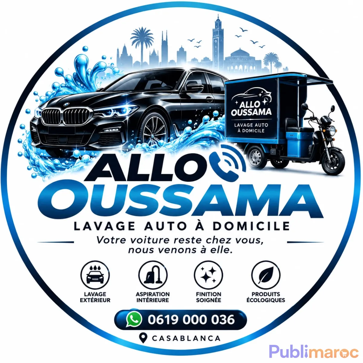 SERVICE DE LAVAGE AUTO À DOMICILE – Allo Oussama (Casablanca)
