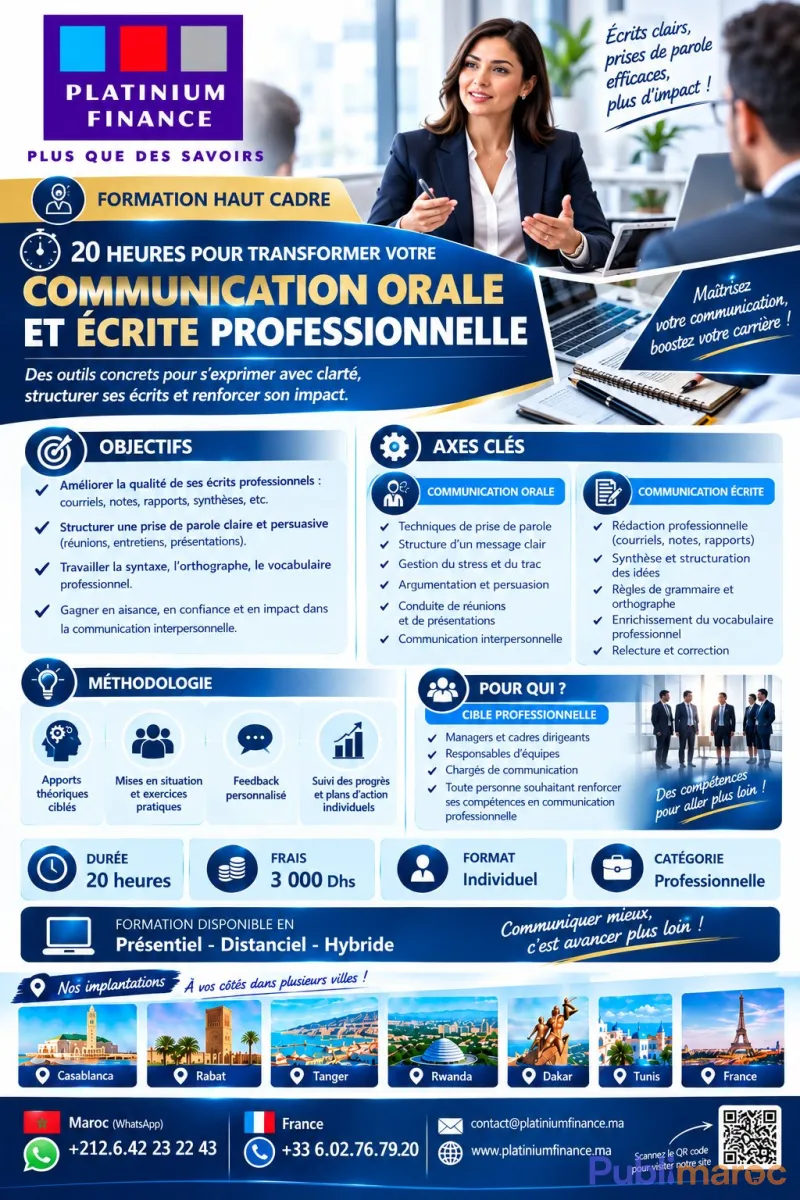 20 HEURES POUR TRANSFORMER VOTRE COMMUNICATION PROFESSIONNELLE